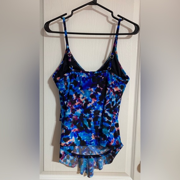 Magicsuit Rita Tankini Ruffled Beachy Bathing Suit Top Size 10 - Picture 7 of 13